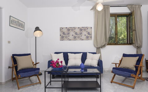 Villa Marlene: Meubles, Bâtiment, Propriété, Fenêtre, Cadre, Canapé, Confort, Bleu Azur, Bois, Design Intérieur