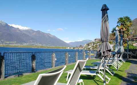 App. Vira Lago 500 Ost - Eg: Ciel, L'Eau, Montagne, Propriété, Nuage, Bleu Azur, La Nature, Mobilier De Jardin, Plante, Plan D'Eau