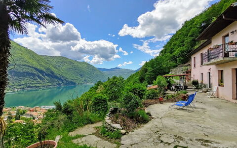 Porlezza 84: Nuage, Plante, L'Eau, Ciel, Ressources En Eau, Vert, Bleu Azur, Bâtiment, Montagnes, Paysage Naturel