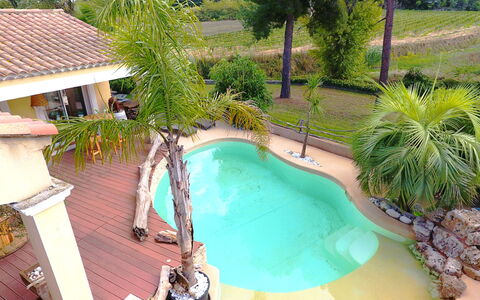 La Pinède: L'Eau, Plante, Propriété, Bâtiment, Arbre, Bleu Azur, Piscine, Architecture, Plan D'Eau, Arecales