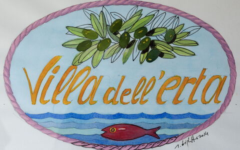 Villa Dell'erta - Levanto, Montale: Rectangle, Police De Caractère, Vaisselle, Plante, Illustration, Arbre, Logo