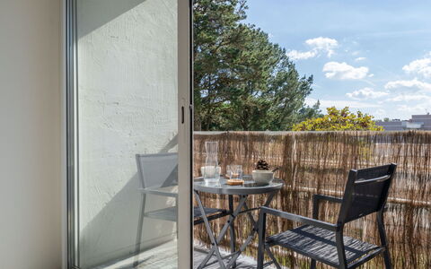 Arcachon 209: Accueil Porte, Verre, Balcon, Dur, Chaise, Aluminium, Daylighting, Plante D'Appartement