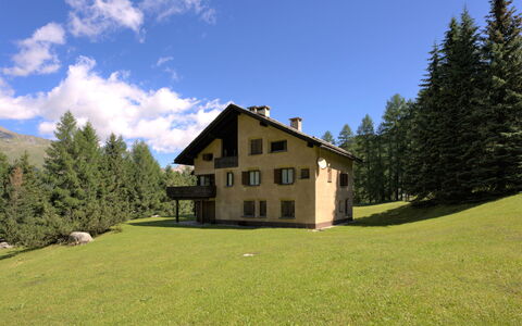 Chesa Seglias 6: Ciel, Nuage, Plante, Propriété, Bâtiment, Arbre, Paysage Naturel, Fenêtre, Lot Terre, Mélèze