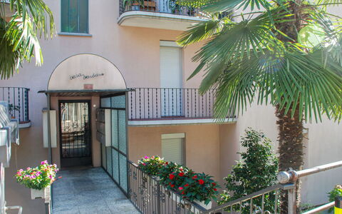 Appartamento 2- Giardino: Plante, Bâtiment, Propriété, Fleur, Jaune, Porte, Fenêtre, Végétation, Architecture, Quartier