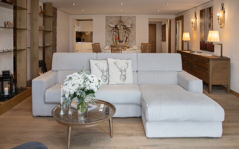 Chesa Piz Padella - St. Moritz: Meubles, Design Intérieur, Canapé, Sol, Sol, Bois, Domicile, Salon, Pièce, Appartement