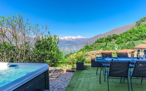 Villa Canonica: Ciel, Plante, Propriété, Montagne, Bleu, Paysage Naturel, Table, Mobilier De Jardin, Herbe, Ombre