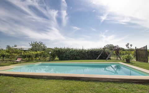La Quercia: L'Eau, Nuage, Ciel, Propriété, Plante, Piscine, Arbre, Rectangle, Ombre, Herbe