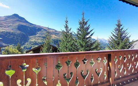 Les Menuires 660: Balcon, Chaîne De Montagnes, Balustre, Clôture, Tache De Bois, Balustrade, Vallée, Crête, Alpes, Dur