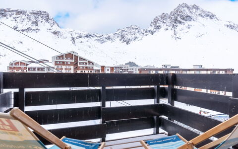 Tignes 340: Neige, L'Hiver, Gelé, Glacial Relief, Balcon, Mobilier De Jardin, La Glace, Alpes