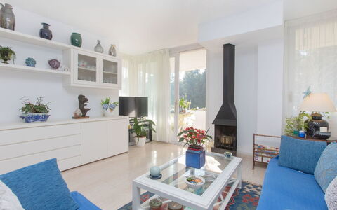 Cala Bona: Plante, Meubles, Propriété, Canapé, Bleu, Plante D'Appartement, Bleu Azur, Table, Design Intérieur, Pot De Fleur