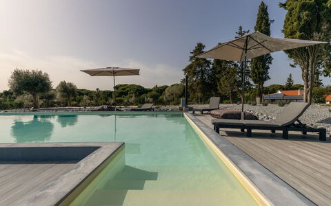 Alcácer Do Sal 1: L'Eau, Ciel, Propriété, Piscine, Plante, Arbre, Mobilier De Jardin, Ombre, Parapluie, Balancelle