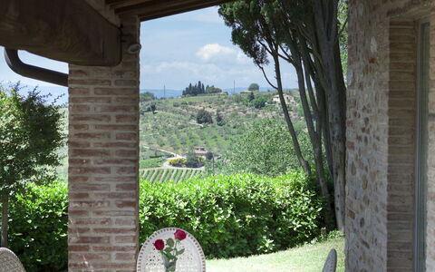 Chianti Fornace 1: Meubles, Ciel, Plante, Bâtiment, Chaise, Arbre, Ombre, Porche, Table, Mobilier De Jardin