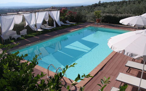 Il Fienile Holiday Home: L'Eau, Plante, Ciel, Piscine, Bâtiment, Bleu Azur, Ombre, Mobilier De Jardin, Plan D'Eau, Arbre