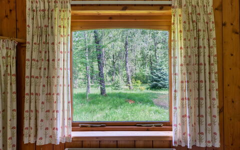 Riverside Cottage: Propriété, Fenêtre, Plante, Feuille, Ombre, Bois, Rideau, Design Intérieur, Rectangle