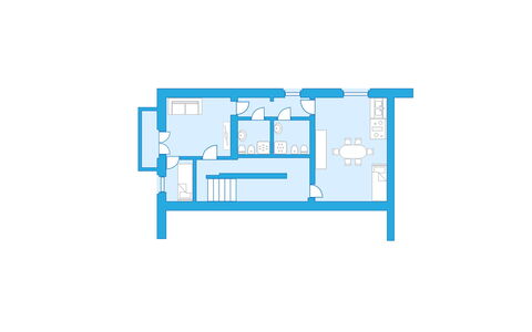 Tra Sole e Mare: Rectangle, Bleu Électrique, Police De Caractère