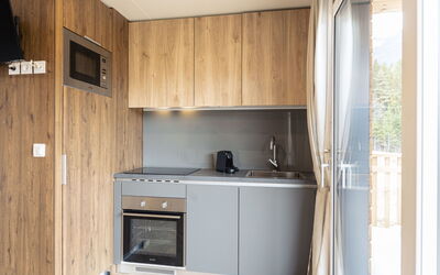 Logement:&nbsp;Premium Baumhaus mit 1 Schlafzimmer 100.6