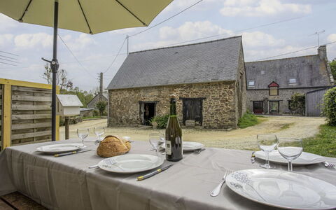 Ty Coz: Vaisselle, Table, Plante, Ciel, Nuage, Propriété, Bâtiment, Parapluie, Fenêtre, Tableau De Plein Air