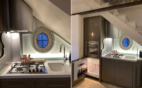 Villa Vetice: Cabinetry, Comptoir, Design Intérieur, Éclairage, Évier, Cuisinière, Cuisine, Sol, Appareil De Cuisine, Robinet