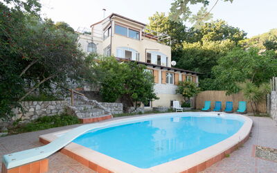 Massa Lubrense 152: L'Eau, Plante, Bâtiment, Propriété, Ciel, Piscine, Bleu Azur, Arbre, Ombre, Fenêtre