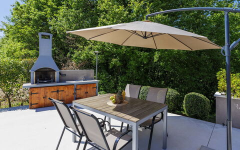 Eroa: Meubles, Mobilier De Jardin, Table, Chaise, Tableau De Plein Air, Parapluie, Patio, Table Cuisine Et Salle A Manger, Jardin, Ombre