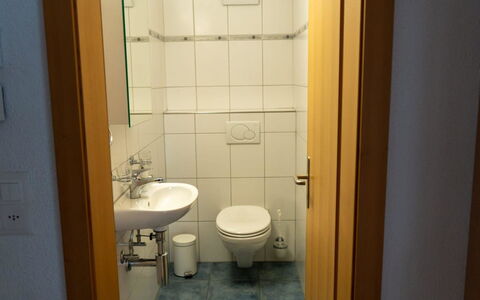 Alpine Retreat: Salle De Bains, Lavabo, Luminaire Plomberie, Évier, Sol, Sol, Robinet, Plomberie, Design Intérieur, Siège De Toilette
