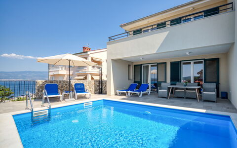 Villa Vali 2: L'Eau, Ciel, Propriété, Piscine, Plante, Bleu Azur, Bâtiment, Mobilier De Jardin, Architecture, Plan D'Eau