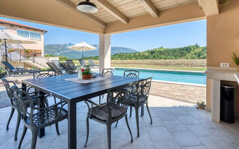 Rika: Table, Ciel, Meubles, Chaise, Bleu Azur, Ombre, Mobilier De Jardin, Tableau De Plein Air, Design Intérieur, Bois