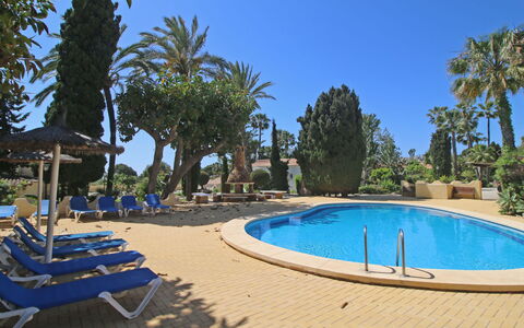 Las Cabañas: L'Eau, Ciel, Propriété, Plante, Bleu Azur, Arbre, Bleu, Ombre, Botanique, Piscine