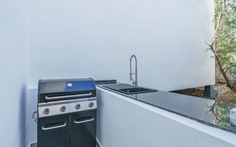 Kristina: Cabinetry, Cuisinière, Plante, Gaz Poele, Cuisine, Cooktop, Principaux Appliance, Gaz, Robinet, Le Fourneau