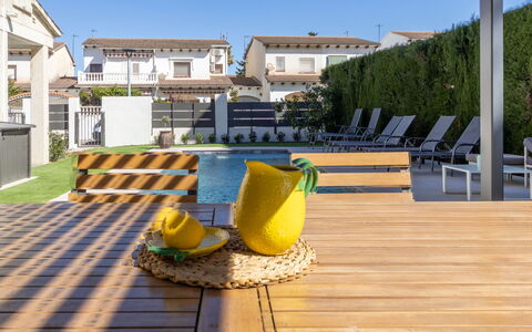 La Barca: Mobilier De Jardin, Meubles, Composite, Ombre, Piscine, Balcon, Cour, Porche, Tache De Bois, Plate-Forme