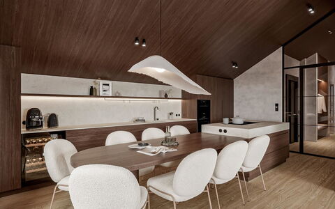 Haus 400: Meubles, Propriété, Table, Chaise, Bois, Design Intérieur, Cuisine, Style, Cabinetry, Sol