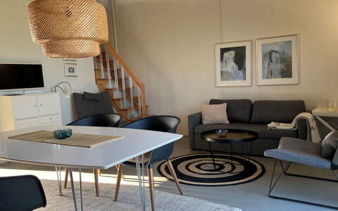 Birgitta - 150M from the Sea: Meubles, Design Intérieur, Sol, Sol, Bois, Table, Chaise, Salon, Canapé, Éclairage