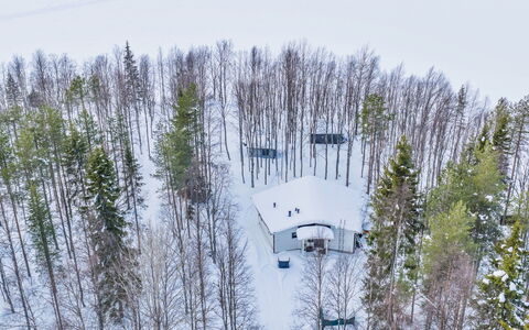 Villa Rukan Kesäniemi: Bois, Siding, Chalet, Maison, Domicile, Planche, Batiments Jardin, Cabane En Rondins, Dur, Porche