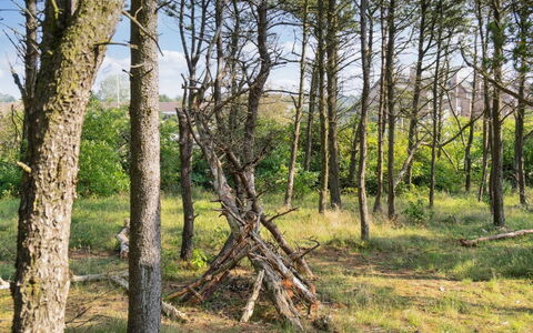 Byriel - 2.3Km from the Sea: Domicile, Chalet, Porche, Dur, Siding, Plate-Forme, Ombre, Planche, Biens, Batiments Jardin