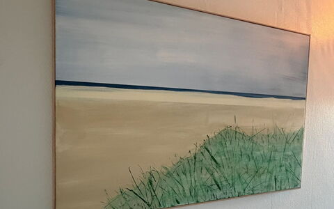 Adils - 2.5Km from the Sea: Bleu, Côte, Mer, Océan, Rive, Art Moderne, Peindre
