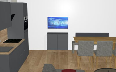 Für 2 Personen mit Sauna 410.1: Table, Meubles, Propriété, Chaise, Bois, Design Intérieur, Ombre, Sol, Sol, Fenêtre