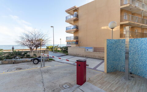 Txingudi: Bâtiment, Jour, Ciel, Plante, Arbre, Arecales, Clôture, Terrestre Des Plantes, Design Urbain, Suppression Des Plantes Ligneuses