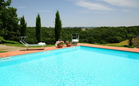 Casale Chieteno: L'Eau, Ciel, Plante, Propriété, Piscine, Arbre, Herbe, Rectangle, Nuage