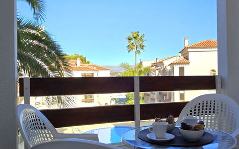 Residencial Font Rotja: Zone Résidentielle, Domicile, Mobilier De Jardin, Balcon, Ombre, Appartement, Piscine, Recours, Hôtel