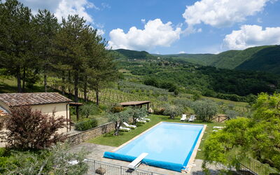 Villa Olivi - Subbiano, Toscana, Pool and Nature