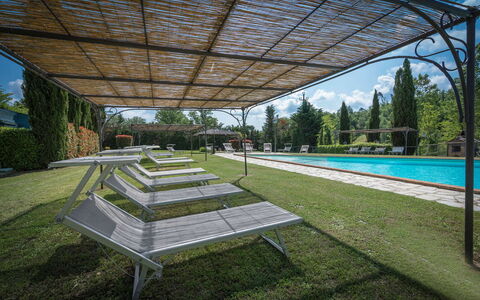 Mulino Al Suono - Badia Agnano, Toscana: Plante, L'Eau, Ciel, Botanique, Ombre, Design Urbain, Arbre, Herbe, Piscine, Toit