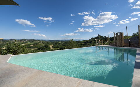 Relais Casa Clara - Roero - Langhe, Piemonte: L'Eau, Ciel, Nuage, Propriété, Piscine, Rectangle, Plante, Bâtiment, Ombre, Loisir