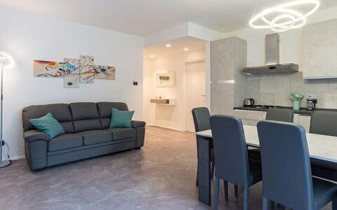 Livia: Meubles, Table, Canapé, Bleu Azur, Bâtiment, Chaise, Confort, Design Intérieur, Architecture