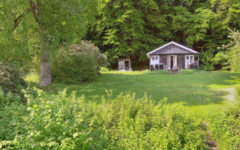 Ginne - 100M to the Fjord: Vert, Arbre, Feuille, Végétation, Arbuste, Jardin, Communauté Des Plantes, Chalet, Couverture De Sol, Zone Rurale