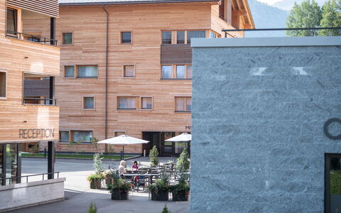 Disentis 50: Bâtiment, Fenêtre, Plante, Pot De Fleur, Quartier, Design Urbain, Maison, Arbre, Zone Résidentielle, Façade