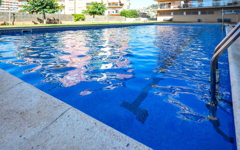 Colom: L'Eau, Bâtiment, Jour, Plante, Bleu, Bleu Azur, Piscine, Ciel, Fenêtre, Arbre