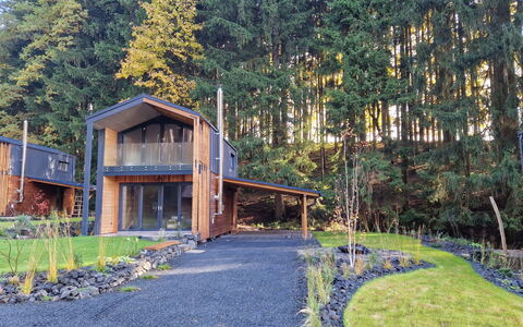 Luxe Timber Lodge & Relaxing Bath: Plante, La Nature, Arbre, Paysage Naturel, Lot Terre, Bois, Biome, Chalet, Bâtiment, Zone Résidentielle