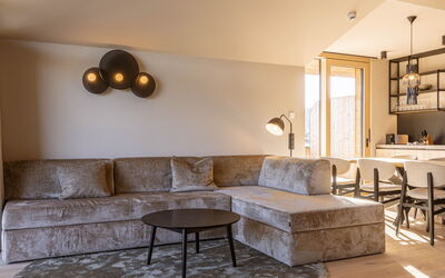 Penthouse mit 2 Schlafzimmer 100.3: Meubles, Design Intérieur, Sol, Mur, Sol, Canapé, Bois, Plafond, Domicile, Salon