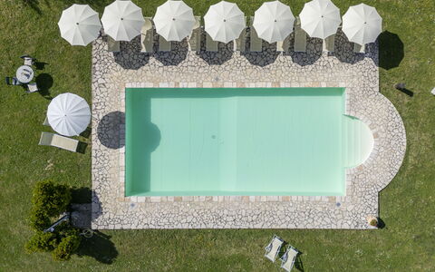 Podere Marcigliana - Radicondoli: Propriété, L'Eau, Rectangle, Herbe, Loisir, Sol, Design Urbain, Pelouse, Paysage, Arbuste