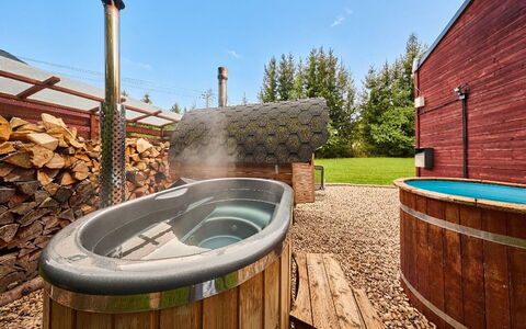 Pod Liščím Kopcem 2+2: Composite, Tache De Bois, Dur, Jacuzzi, Conception, Baignoire, Eco Hôtel, Piscine, Recours